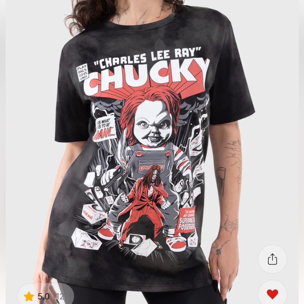 🏷️BNWT Killstar Unisex Child’s Play/Chucky Short Sleeve Top Size Small
